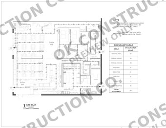 Life safety plan and occupant load