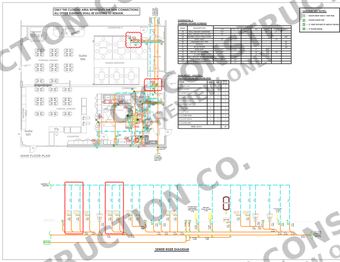 Sewer plan and riser