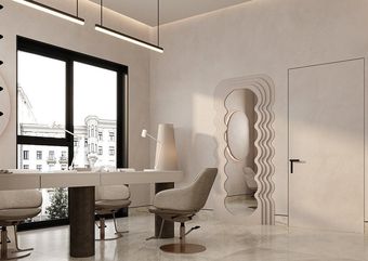 Single manicure station and mirror