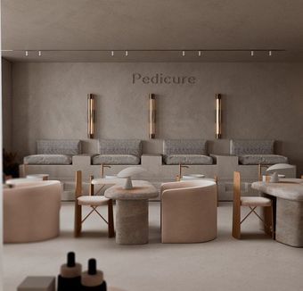 Pedicure row — interior design concept