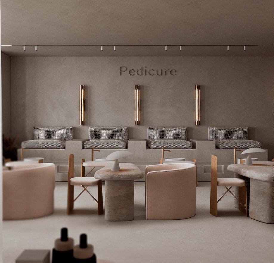 Pedicure row — interior design concept for OKC-203