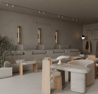 Facing pedicure row, second view