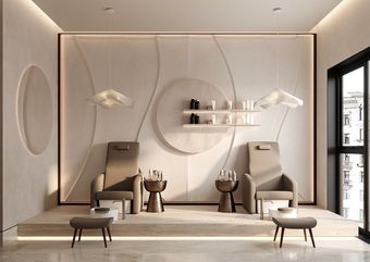 Pedicure spa chairs and side tables